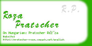 roza pratscher business card
